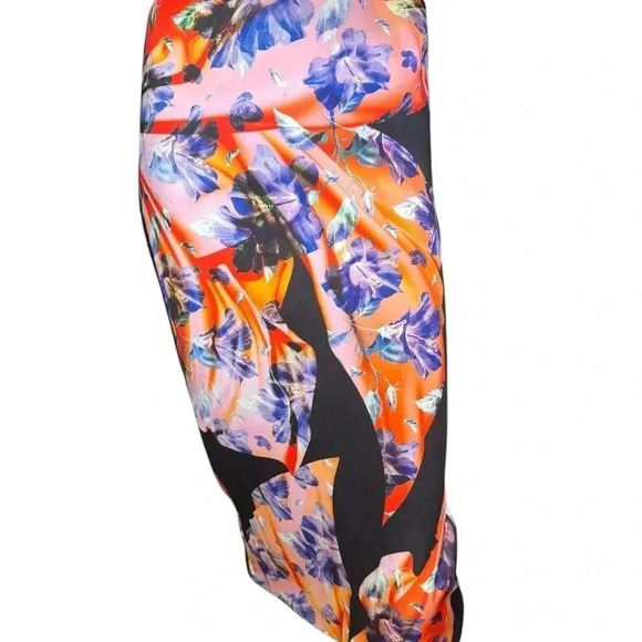 CLOVER CANYON Neoprene Multicolor Printed Stretch Women’s Mini Dress S D5 - Picture 11 of 14